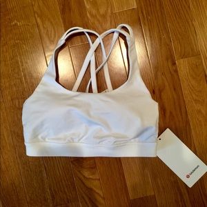 NWT Lululemon Energy Bra; White; Size 4